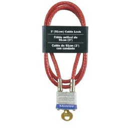 1-1 8 In. 4-Pin Tumbler Padlock With 36-In. Vinyl Coated Cable Online Sale