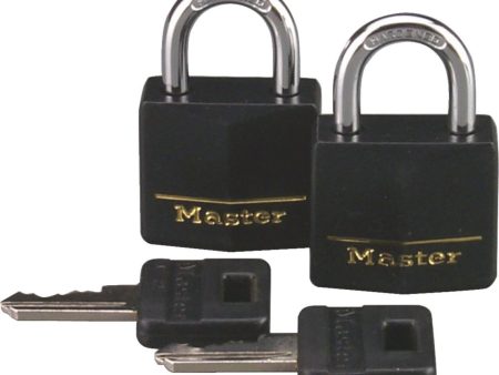 Master Lock 1-3 16 In. W. Black Covered Keyed Alike Padlock (2-Pack) Fashion