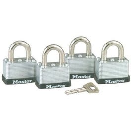 Keyed Alike Padlock, Warded Steel, 4-Pack 1-1 2 In. Online Hot Sale