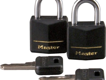 Master Lock 3 4 In. W. Black Covered Keyed Alike Padlock (2-Pack) For Cheap