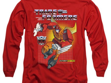 TRANSFORMERS : HOT ROD L\S ADULT T SHIRT 18\1 Red SM Hot on Sale