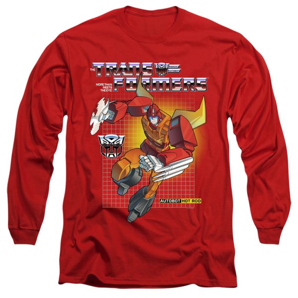 TRANSFORMERS : HOT ROD L\S ADULT T SHIRT 18\1 Red SM Hot on Sale