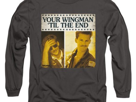 TOP GUN : TIL THE END L\S ADULT T SHIRT 18\1 Charcoal SM on Sale