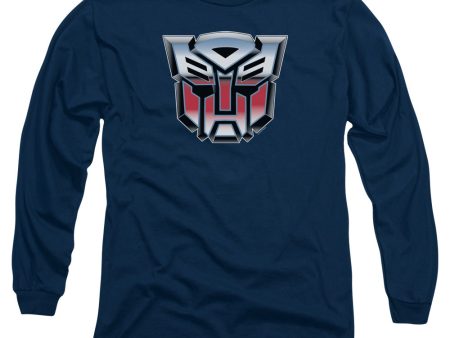 TRANSFORMERS : AUTOBOT AIRBRUSH LOGO L\S ADULT T SHIRT 18\1 Navy LG Cheap