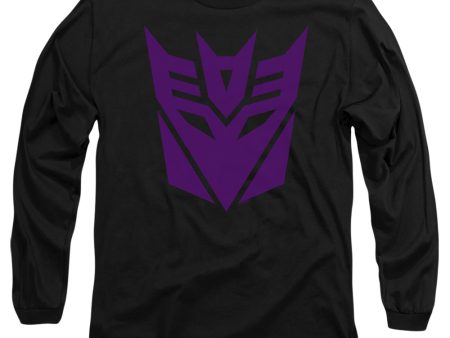 TRANSFORMERS : DECEPTICON LOGO L\S ADULT T SHIRT 18\1 Black XL Online now