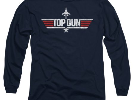 TOP GUN : LOGO NAVY L\S ADULT T SHIRT 18\1 Navy SM Online