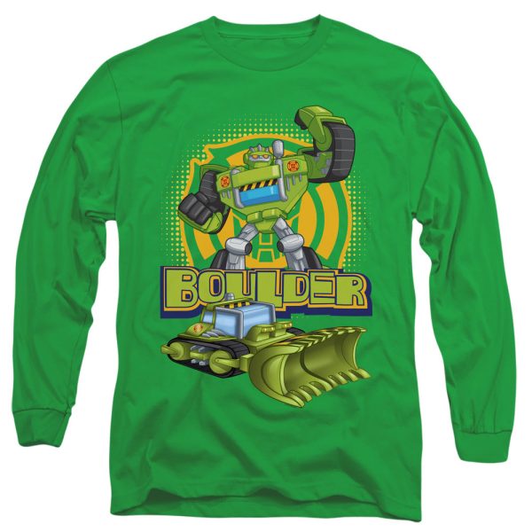 TRANSFORMERS : BOULDER L\S ADULT T SHIRT 18\1 Kelly Green LG Hot on Sale