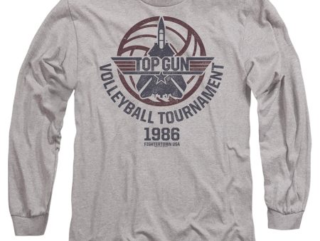 TOP GUN : VOLLEYBALL GREY L\S ADULT T SHIRT 18\1 Athletic Heather SM For Discount