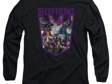 TRANSFORMERS : DECEPTICON COLLAGE L\S ADULT T SHIRT 18\1 Black MD For Sale