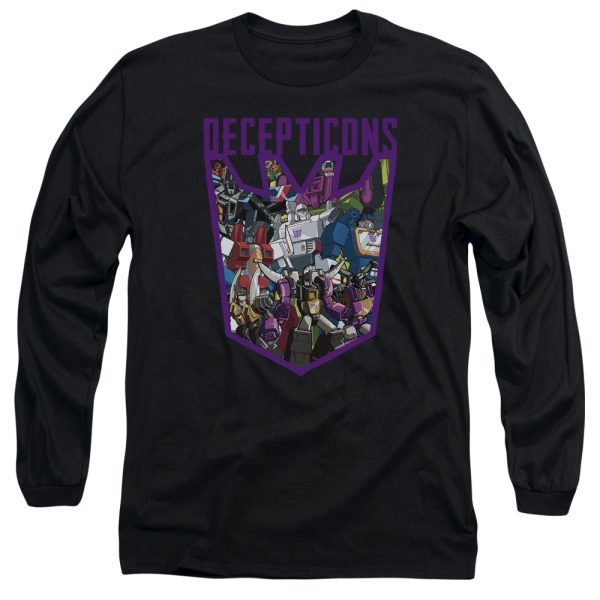 TRANSFORMERS : DECEPTICON COLLAGE L\S ADULT T SHIRT 18\1 Black MD For Sale