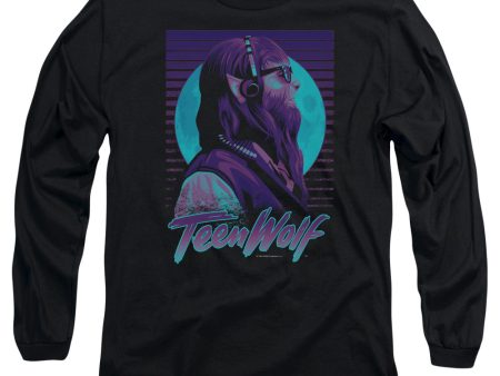 TEEN WOLF : HEADPHONE WOLF L\S ADULT T SHIRT 18\1 Black 2X Online Sale