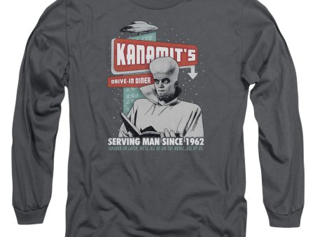 TWILIGHT ZONE : KANAMIT S DINER L\S ADULT T SHIRT 18\1 Charcoal 2X Online now