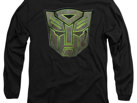 TRANSFORMERS : GLOWING AUTOBOT LOGO L\S ADULT T SHIRT 18\1 Black 3X Online Sale