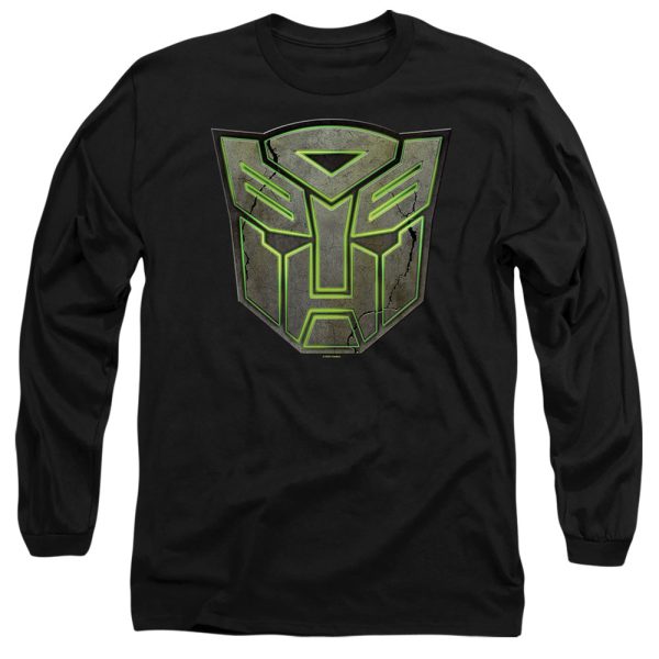 TRANSFORMERS : GLOWING AUTOBOT LOGO L\S ADULT T SHIRT 18\1 Black 3X Online Sale