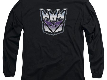 TRANSFORMERS : DECEPTICON AIRBRUSH LOGO L\S ADULT T SHIRT 18\1 Black MD Hot on Sale