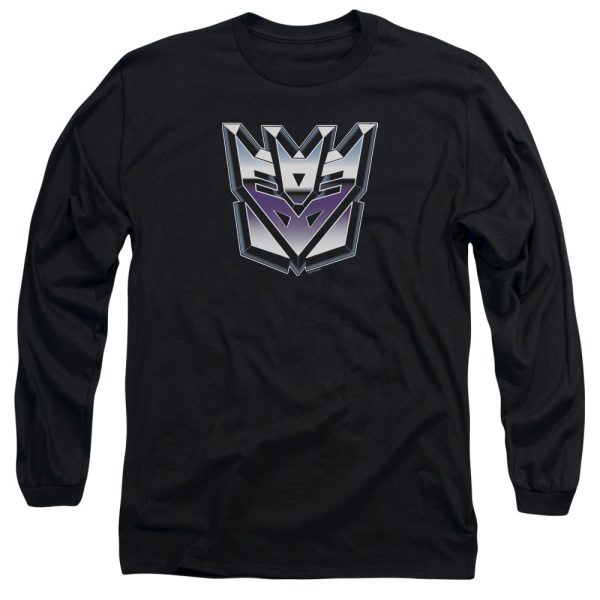 TRANSFORMERS : DECEPTICON AIRBRUSH LOGO L\S ADULT T SHIRT 18\1 Black MD Hot on Sale