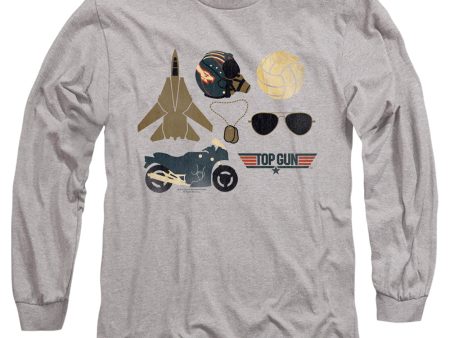 TOP GUN : ITEMS L\S ADULT T SHIRT 18\1 Athletic Heather 2X Online now