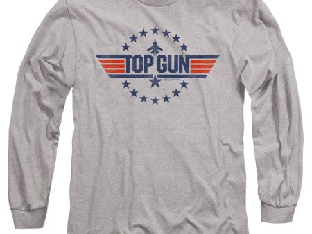 TOP GUN : STAR LOGO L\S ADULT T SHIRT 18\1 ATHLETIC HEATHER 3X Online Hot Sale