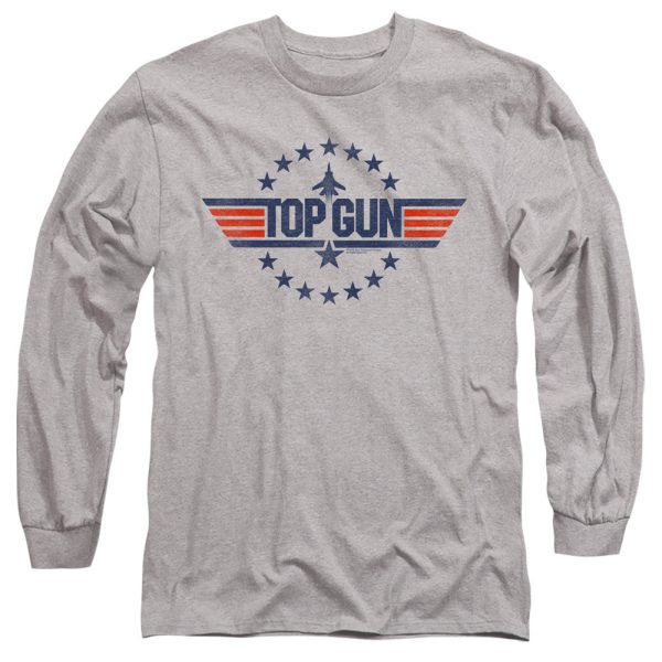 TOP GUN : STAR LOGO L\S ADULT T SHIRT 18\1 ATHLETIC HEATHER 3X Online Hot Sale