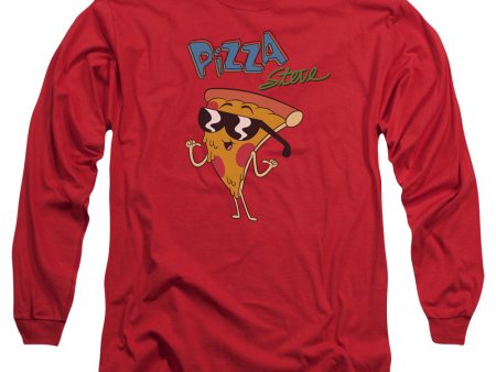 UNCLE GRANDPA : PIZZA STEVE L\S ADULT T SHIRT 18\1 Red SM Cheap