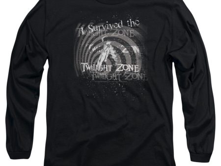 TWILIGHT ZONE : I SURVIVED L\S ADULT T SHIRT 18\1 Black SM on Sale