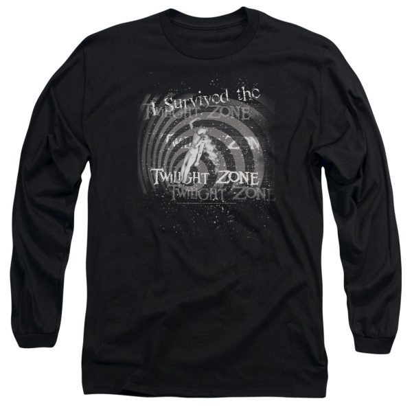 TWILIGHT ZONE : I SURVIVED L\S ADULT T SHIRT 18\1 Black SM on Sale