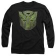 TRANSFORMERS : GLOWING AUTOBOT LOGO L\S ADULT T SHIRT 18\1 Black SM Supply