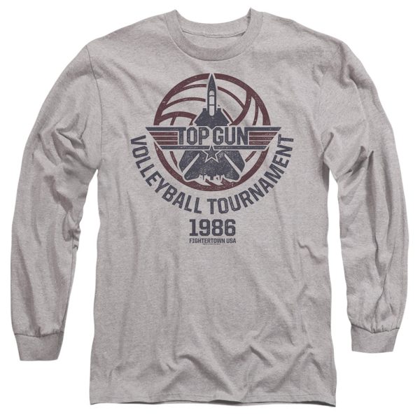 TOP GUN : VOLLEYBALL GREY L\S ADULT T SHIRT 18\1 Athletic Heather LG For Sale