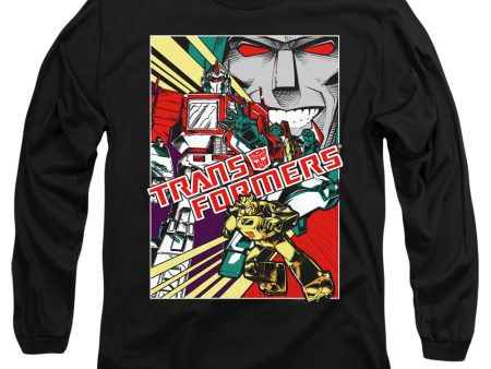 TRANSFORMERS : COMIC POSTER L\S ADULT T SHIRT 18\1 Black XL Discount