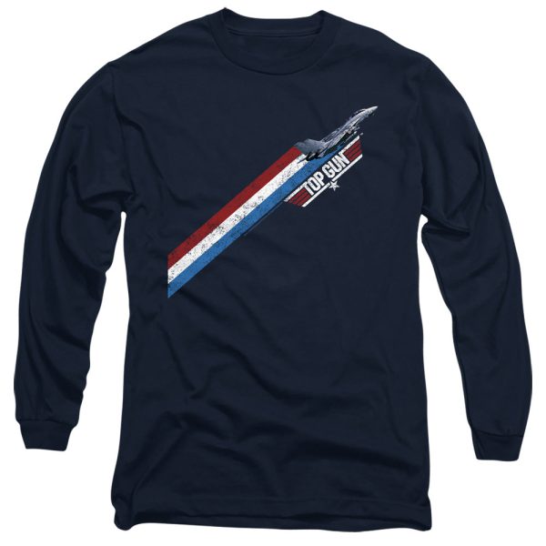 TOP GUN : STRIPES L\S ADULT T SHIRT 18\1 Navy MD For Discount