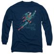 SUPERMAN : FREQUENT FLYER L\S ADULT T SHIRT 18\1 NAVY 2X on Sale