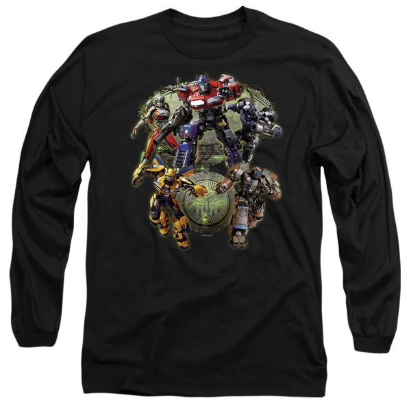 TRANSFORMERS : AUTOBOT GROUP SHOT L\S ADULT T SHIRT 18\1 Black MD Online Sale