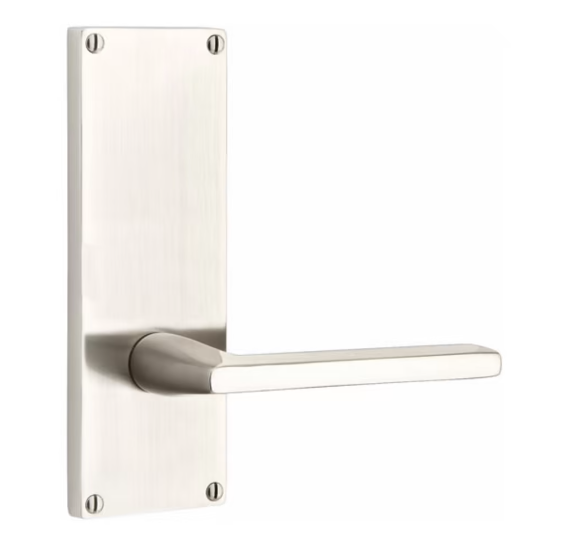 Emtek 8111.RAUS3NL.SMUS4.LH SELECT Passage , Sideplate Locksets Modern Non-Keyed 7  , R-Bar Stem , Smooth Handle.LH Fashion