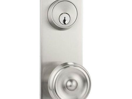 Emtek 8112RBLLH Passage Single Keyed , Sideplate Locksets Modern 3-5 8  Center to Center Keyed , Ribbon and Reed Lever , LH For Cheap